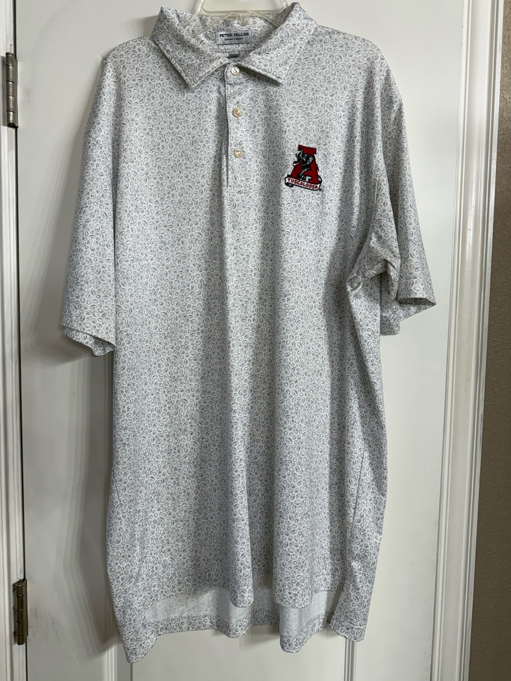 Peter Millar University of Alabama Tuscaloosa Summer Comfort Blitz Polo SzL NWOT